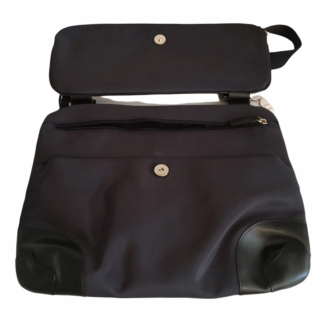 Maxx New York Navy Nylon Satchel NWT